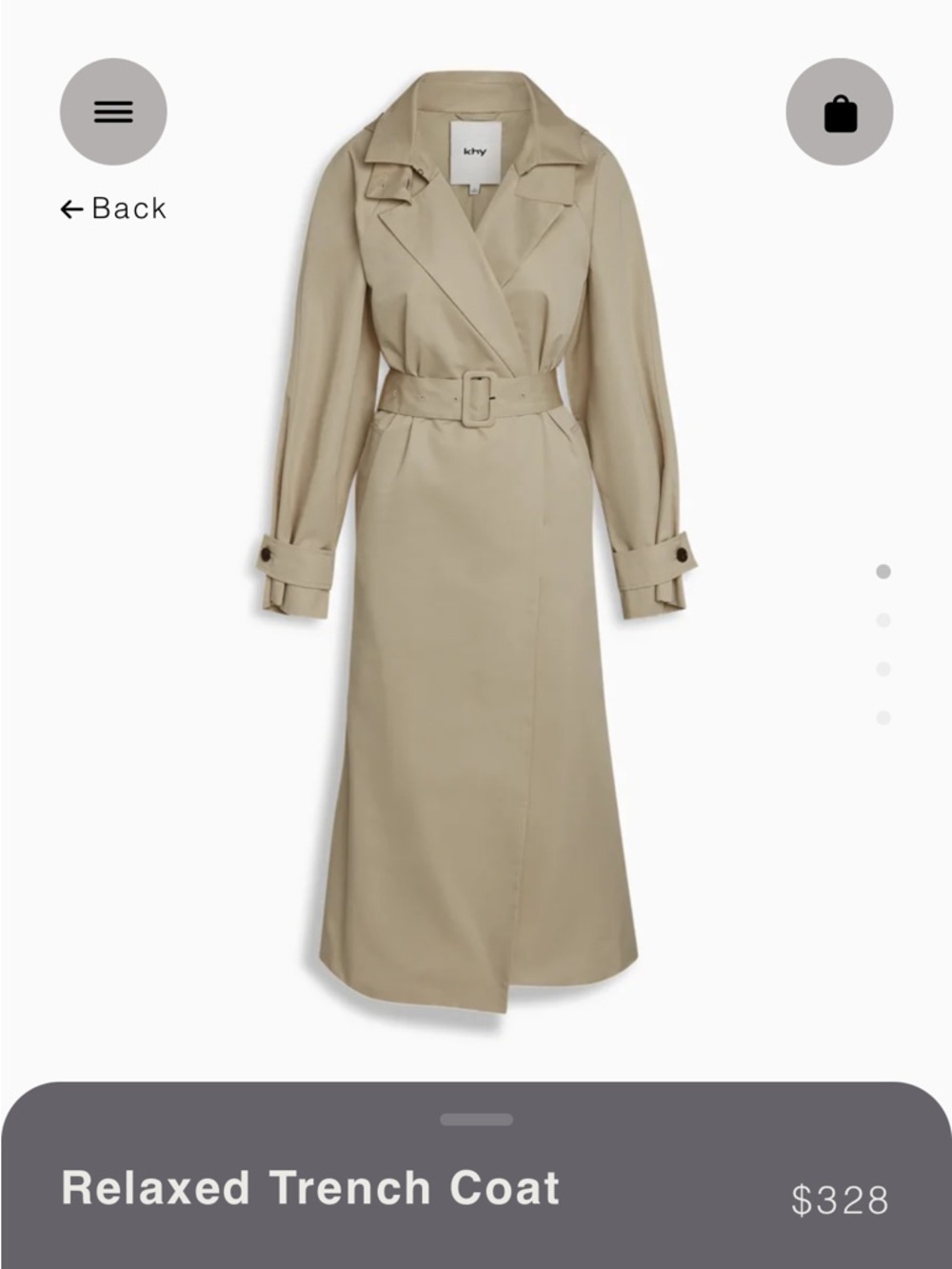 Relaxed Trench Coat - Beige